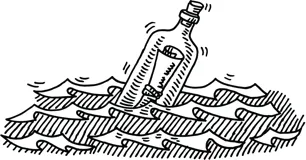 Die Flaschenpost - hier finden Sie die Kontaktdaten vom Werbelektorat Dücker, Frenger